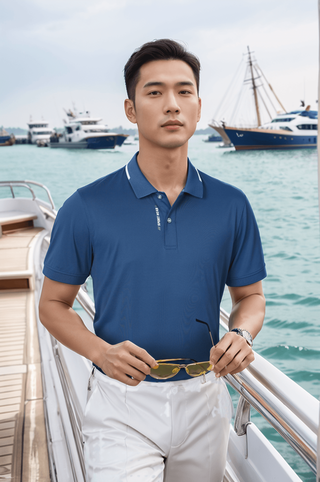 Áo polo nam thể thao in cạnh nẹp Tezo - 26APCT089