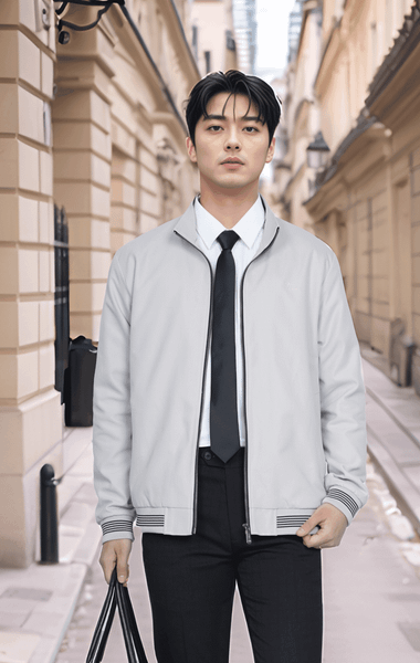 Áo Jacket kaki nam cổ 5 phân lót lông Tezo - 24AKK5029