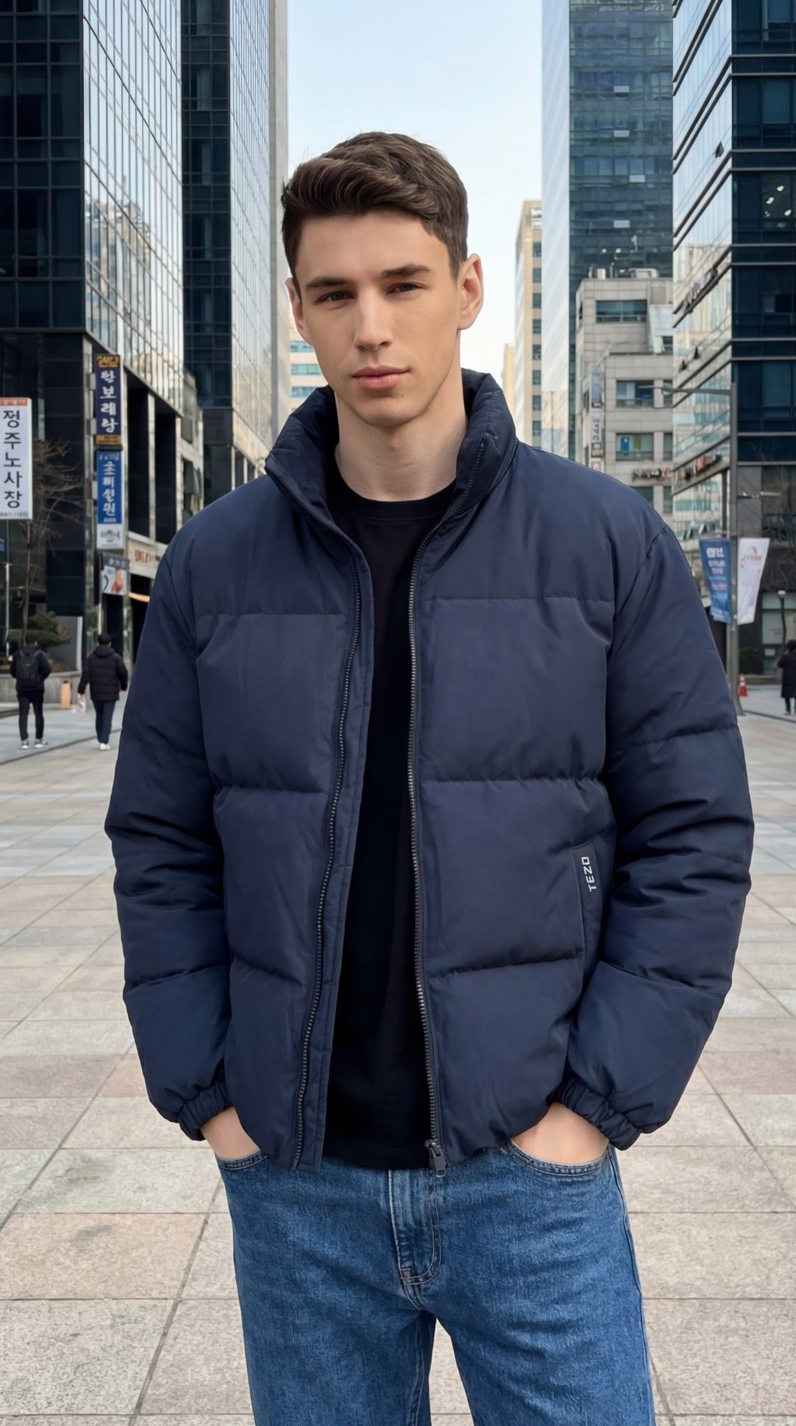 Áo phao nam Puffer cổ cao Tezo - 25APTB008