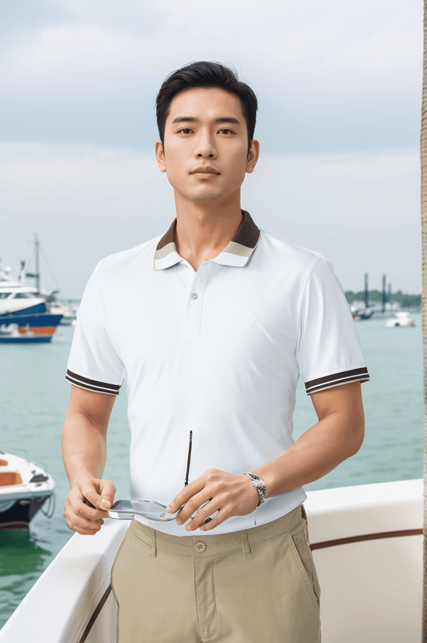 Áo polo nam thể thao thêu ngực Tezo - 26APCT088