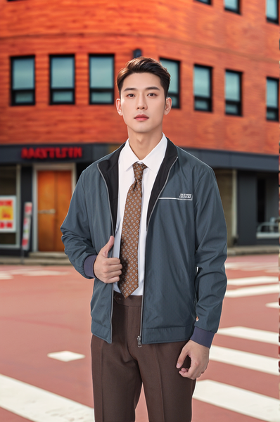 Áo gió nam 2 mặt cổ 5 phân họa tiết Tezo - 25AG5H036