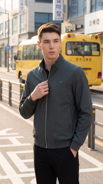 Áo gió nam cổ 5 phân lót lông Tezo - 25AG5T041