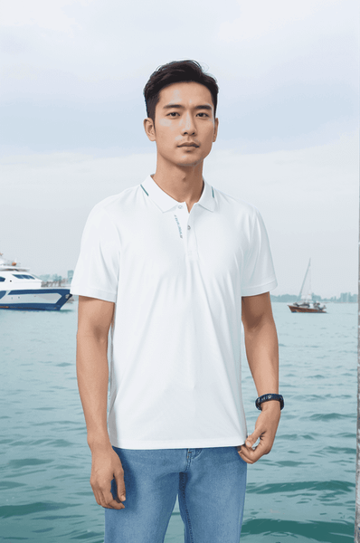 Áo polo nam thể thao in cạnh nẹp Tezo - 25APCT089
