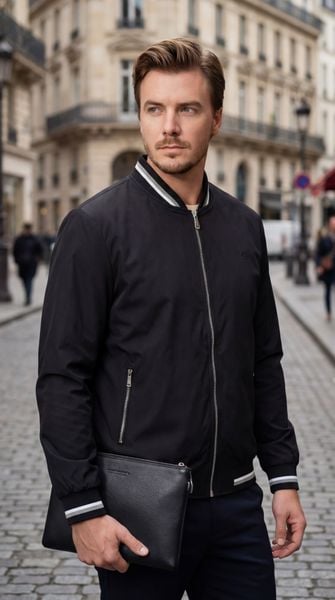 Áo gió nam cổ bomber thiết kế Tezo - 25AGBT043