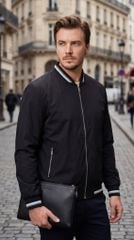 Áo gió nam cổ bomber thiết kế Tezo - 25AGBT043