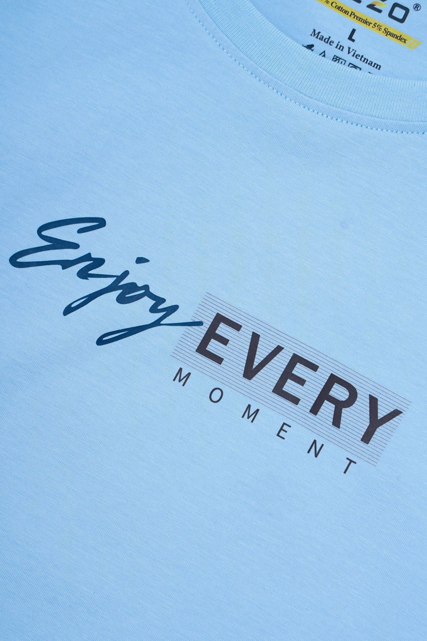 Áo thun nam cổ tròn thiết kế in hình enjoy every Tezo - 22ATOH007