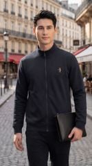 Áo bộ nỉ nam thể thao kéo khóa Tezo - 25ANKT014