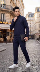 Bộ áo nỉ nam thể thao kéo khóa 25ANKT014 - Quần bộ nỉ nam thể thao kéo khóa 25QNKT014