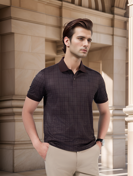 Áo polo nam họa tiết Biluxury - 9APCH541