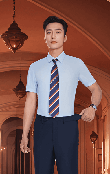 Áo sơ mi nam cộc tay kẻ body Tezo - 24SMCC015