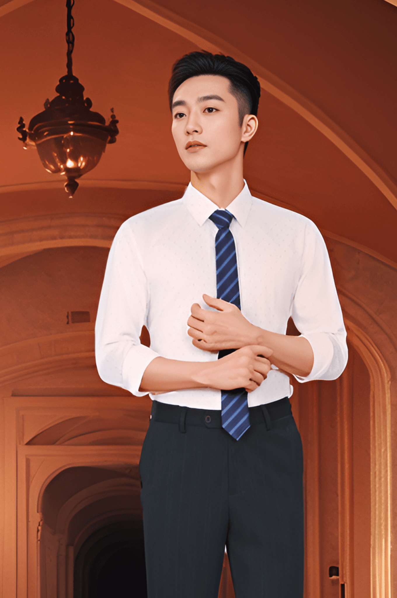 Áo sơ mi nam dài tay sợi tre form body họa tiết Tezo - 24SMDH019