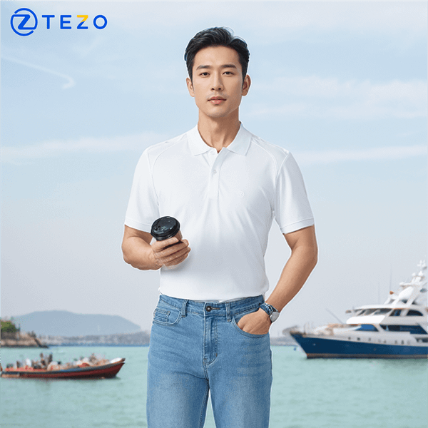 Áo polo nam thiết kế thêu logo tay Tezo - 26APCT058