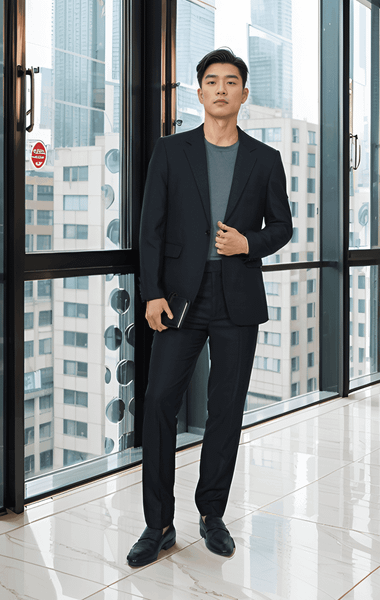 Áo vest 1 cúc kẻ caro Tezo - 24AVBC007