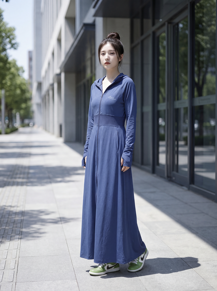 Áo chống nắng nữ dáng dài Tezo - 23ACND007