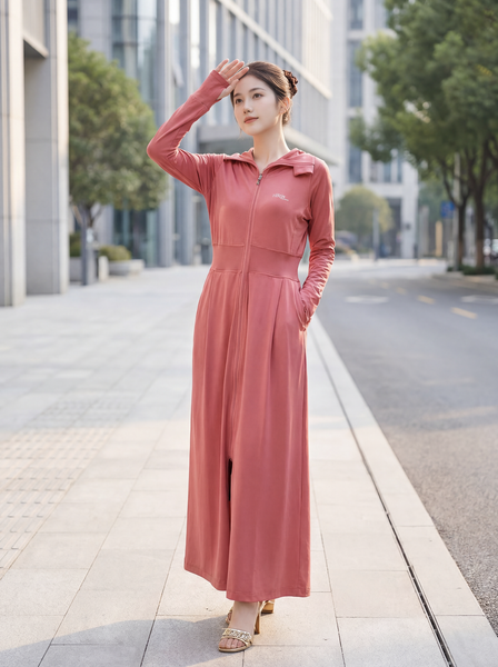 Áo chống nắng nữ dáng dài Tezo - 23ACND007