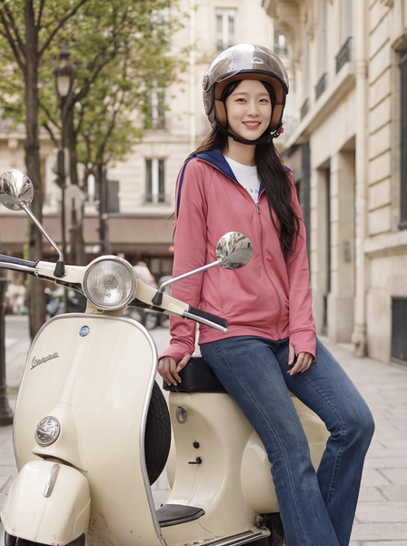 Áo chống nắng nữ 2 lớp cao cấp Tezo - 25ACNT008