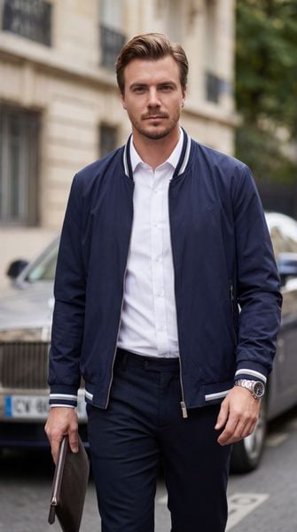 Áo gió nam cổ bomber thiết kế Tezo - 25AGBT043