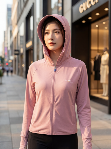 Áo chống nắng nữ 1 mặt dáng ngắn Tezo - 23ACNN005