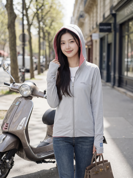 Áo chống nắng nữ 2 lớp cao cấp Tezo - 25ACNT008