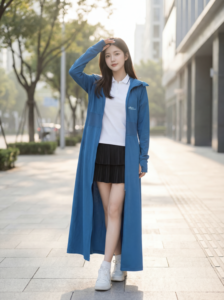 Áo chống nắng nữ dáng dài Tezo - 23ACND007