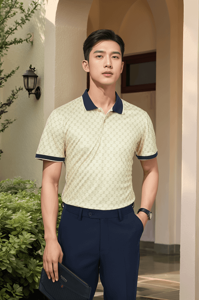 Áo polo nam in họa tiết Tezo - 25APCH077
