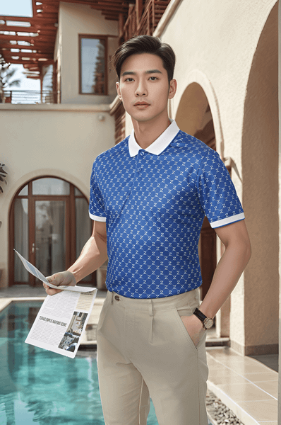 Áo polo nam in họa tiết Tezo - 25APCH077