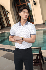 Áo polo nam in họa tiết Tezo - 25APCH071