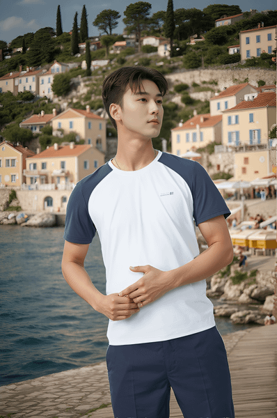 Áo phông nam thể thao phối tay raglan Tezo - 25APOT045