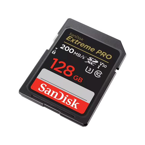 Thẻ nhớ SanDisk Extreme Pro SDXC SDSDXXD-128G-GN4IN,V30,U3,C10,UHS-I,200MB/s R, 90MB/s W