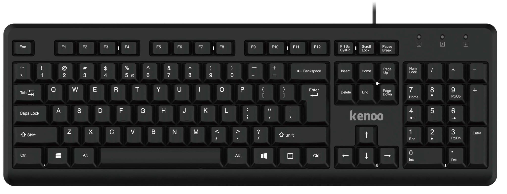 Bàn phím máy tính KENOO K6020 - Màu Đen