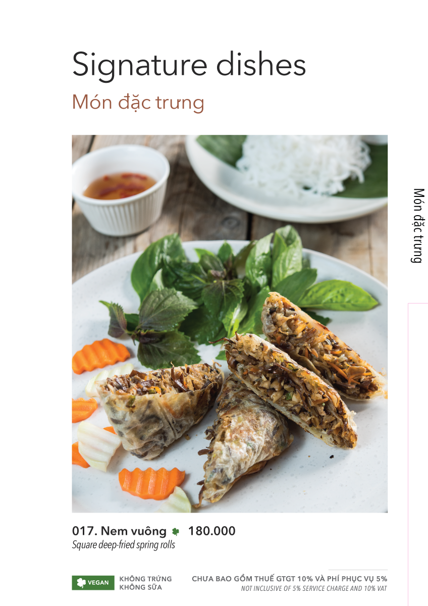  MENU TRƯA + TỐI 
