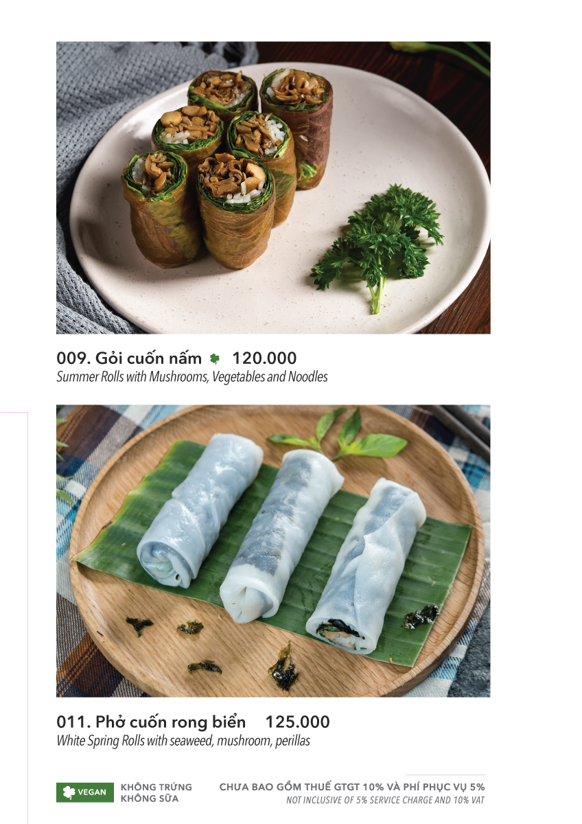  MENU TRƯA + TỐI 