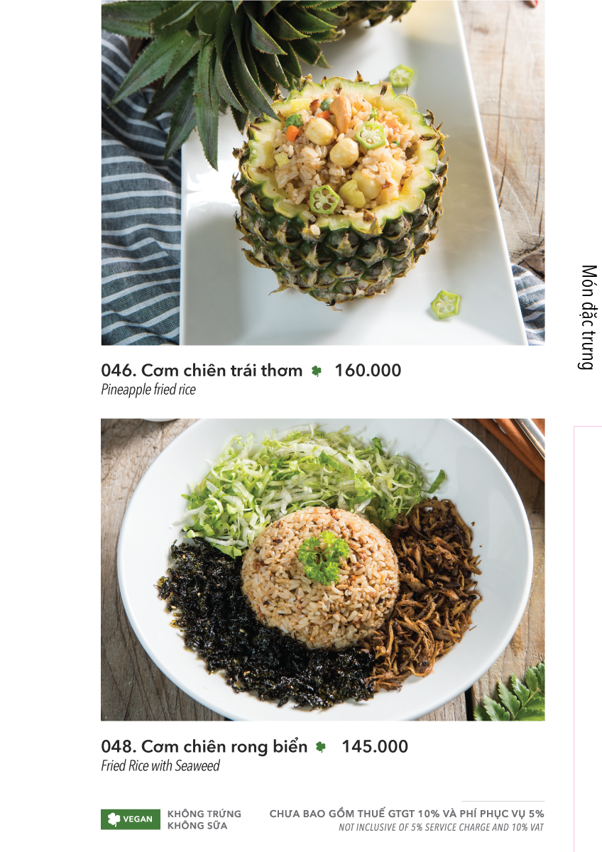  MENU TRƯA + TỐI 