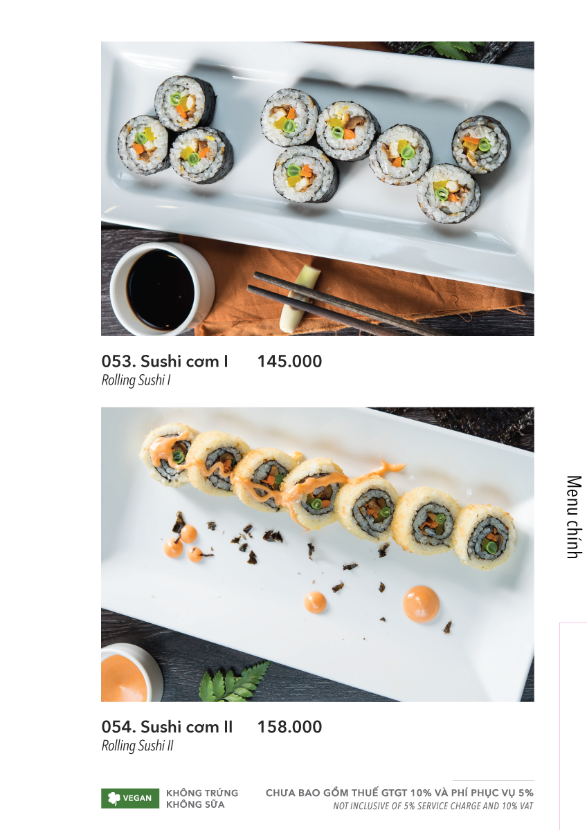  MENU TRƯA + TỐI 