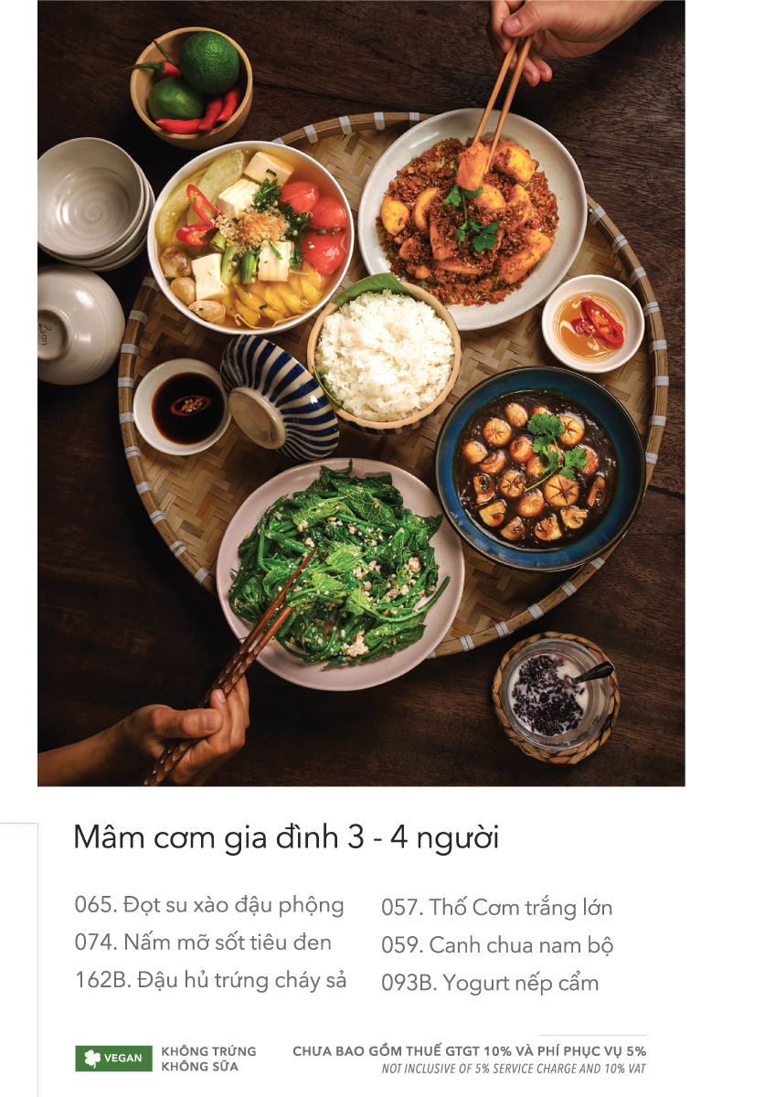  MENU TRƯA + TỐI 