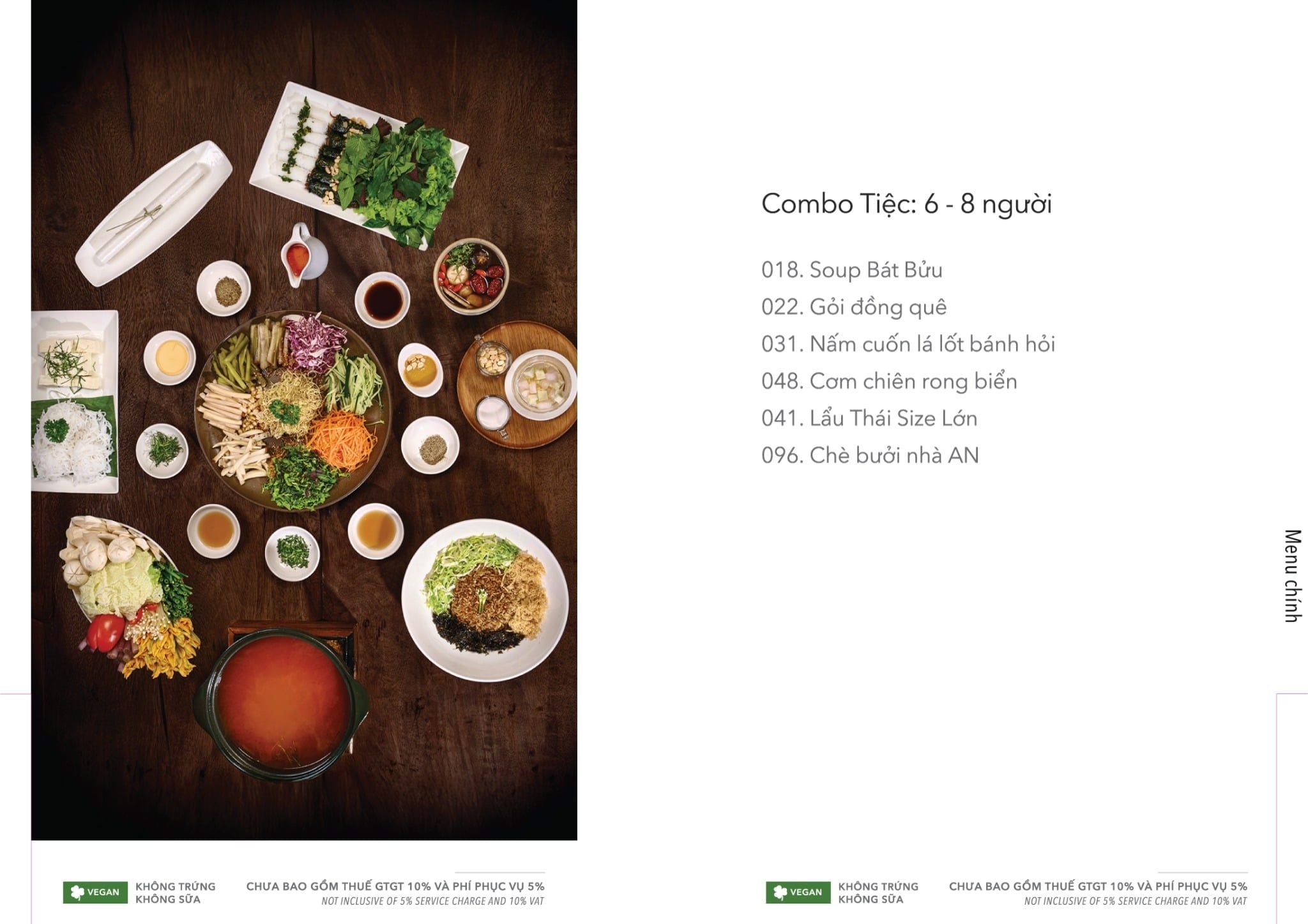 MENU TRƯA + TỐI 