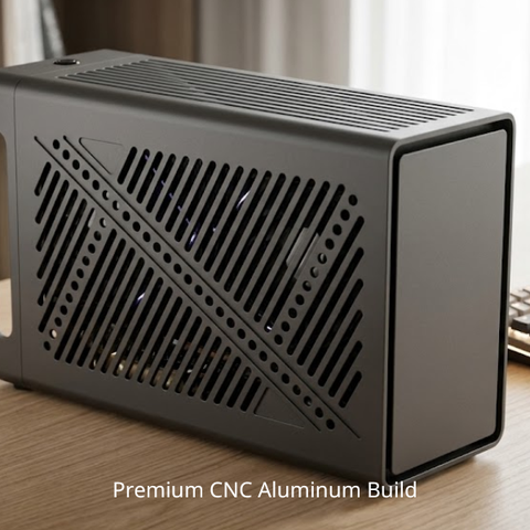 ANYITX Unibody CNC Aluminum SFF ITX Case – High Compatibility, Premium Sandblasted Anodized Finish
