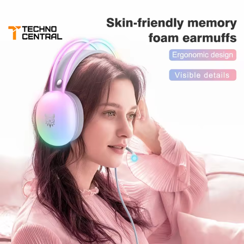 ONIKUMA X25 - TAI NGHE GAMING CHỤP TAI SIÊU ÊM LED RGB MIC CHỐNG ỒN CÓ DÂY 3.5MM - USB + 3.5MM