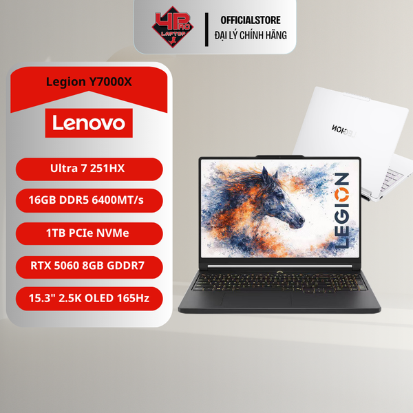 Lenovo Legion Y7000X 2026 Ultra 7 251HX RAM 16GB SSD 1TB RTX 5060  2.5K OLED 165Hz  Glacier White