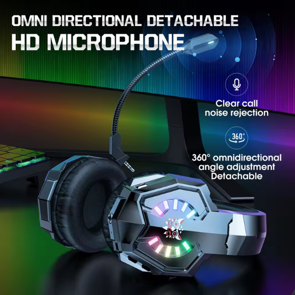 ONIKUMA B15 - TAI NGHE GAMING 3 CHẾ ĐỘ MIC CHỐNG ỒN ÂM THANH HI-FI CÓ LED - CÓ DÂY
