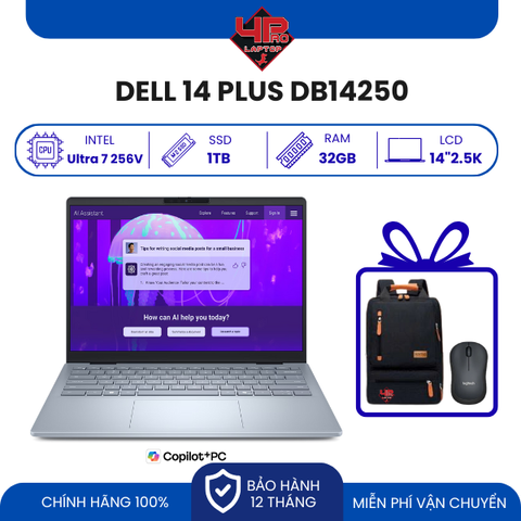 Dell 14 Plus Ultra 7 256V RAM 32GB SSD 1TB 14,6 inch QHD+ Win 11