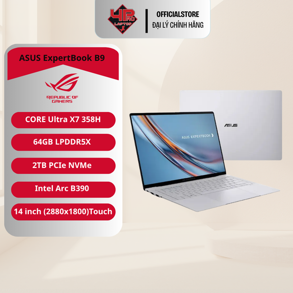 ASUS ExpertBook B9 B9406CAA-X7321TW (Ultra X7 358H | 32GB | 1TB | Intel Arc | 14' 3K OLED Touch | Win 11)
