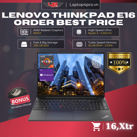 Lenovo ThinkPad E16 Gen 2 Ryzen 5 7535U 16GB  256G  660M 16inch
