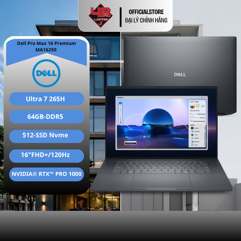 Dell Pro Max 16 Premium MA16250  Ultra 7 265H RAM 64GB 512GB SSD RTX PRO 1000  FHD+