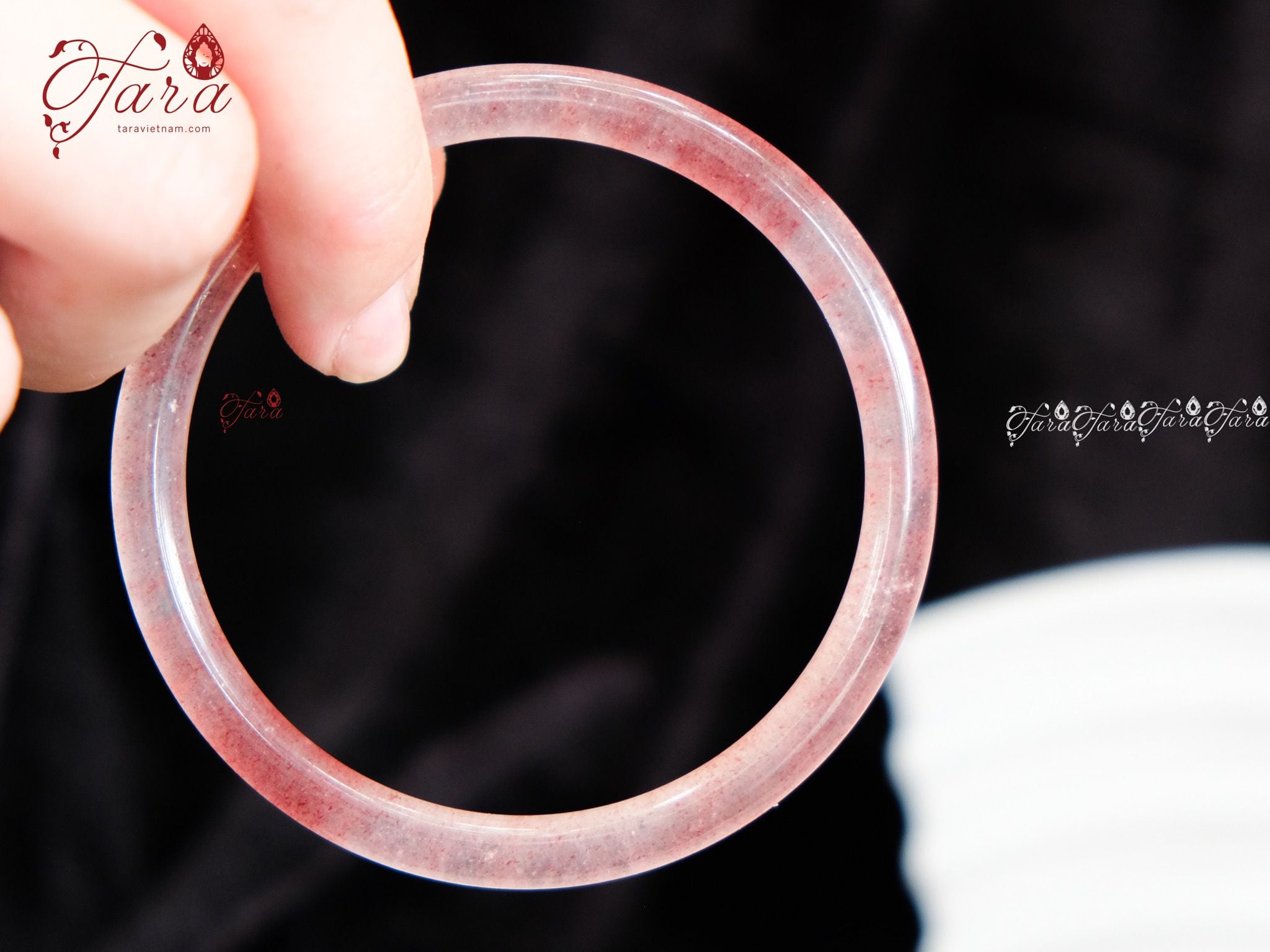  Vòng Bản Thạch Anh Dâu Hồng 