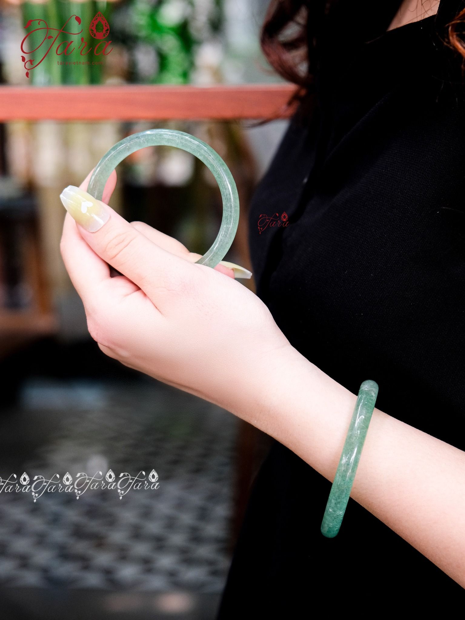  Vòng Bản Thạch Anh Dâu Xanh 
