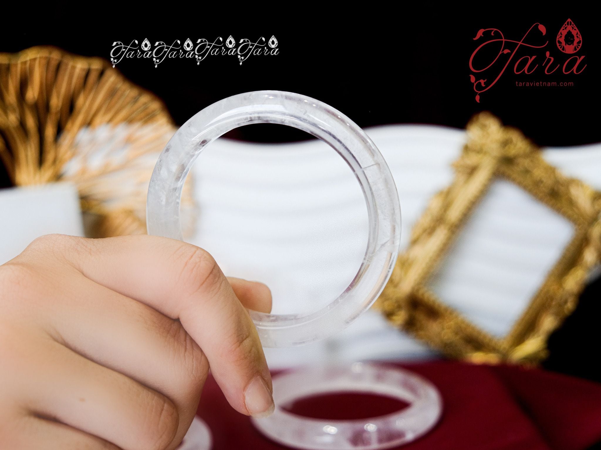  Vòng Bản Thạch Anh Trắng 