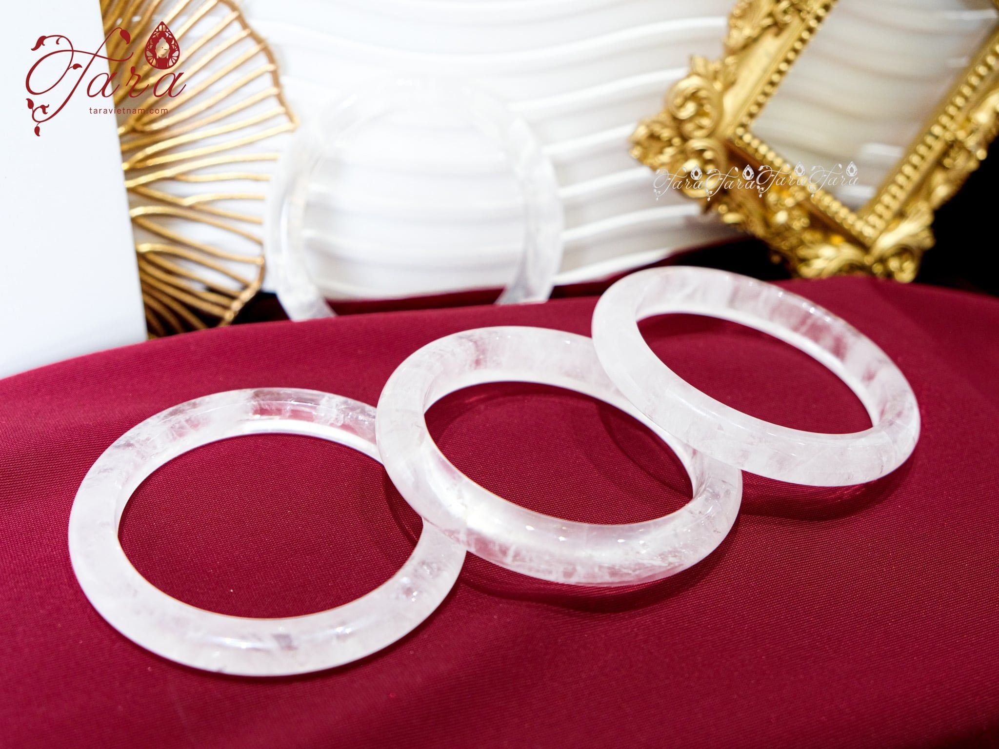  Vòng Bản Thạch Anh Trắng 