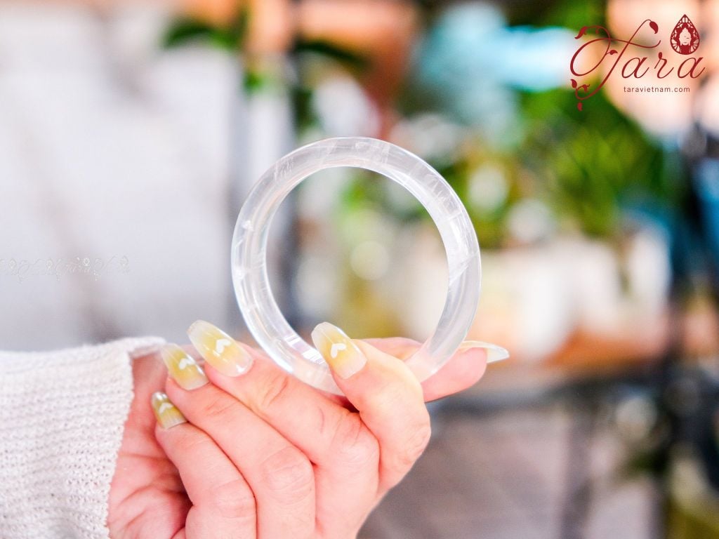  Vòng Bản Thạch Anh Trắng 