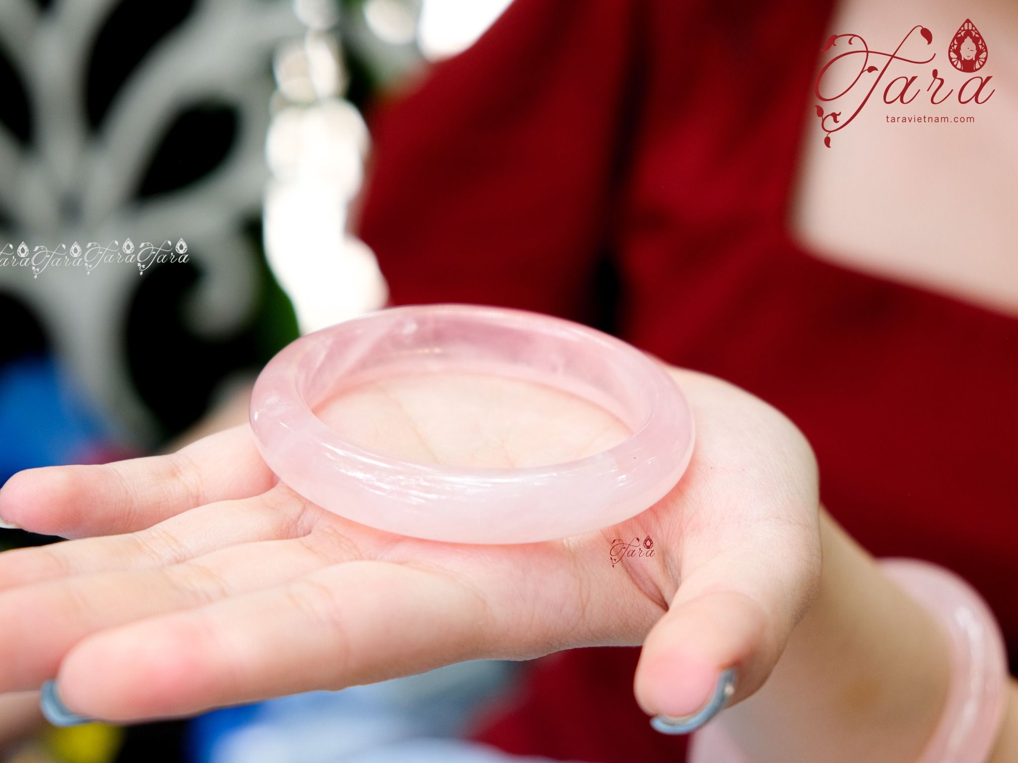  Vòng Bản Thạch Anh Hồng 